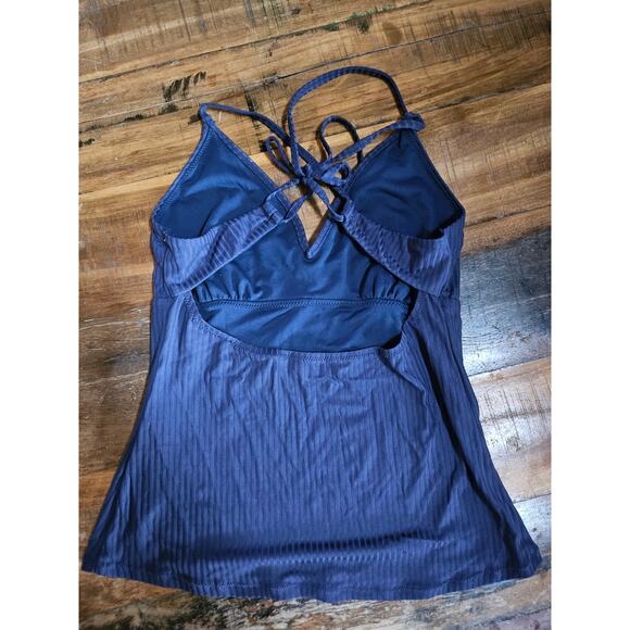Jessica Simpson Navy Blue Tankini Size Medium - Picture 2 of 3